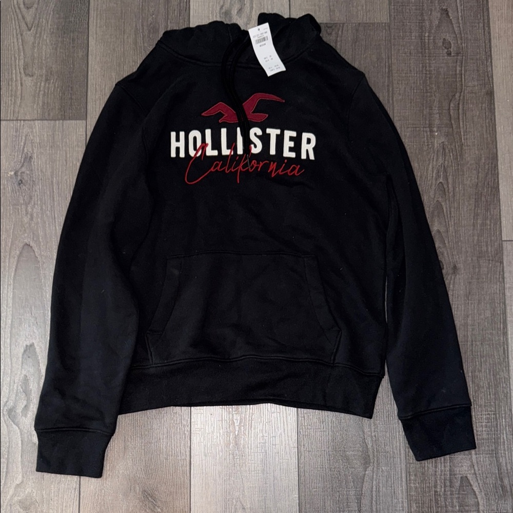 Hollister Black and Red Men's Hoodie